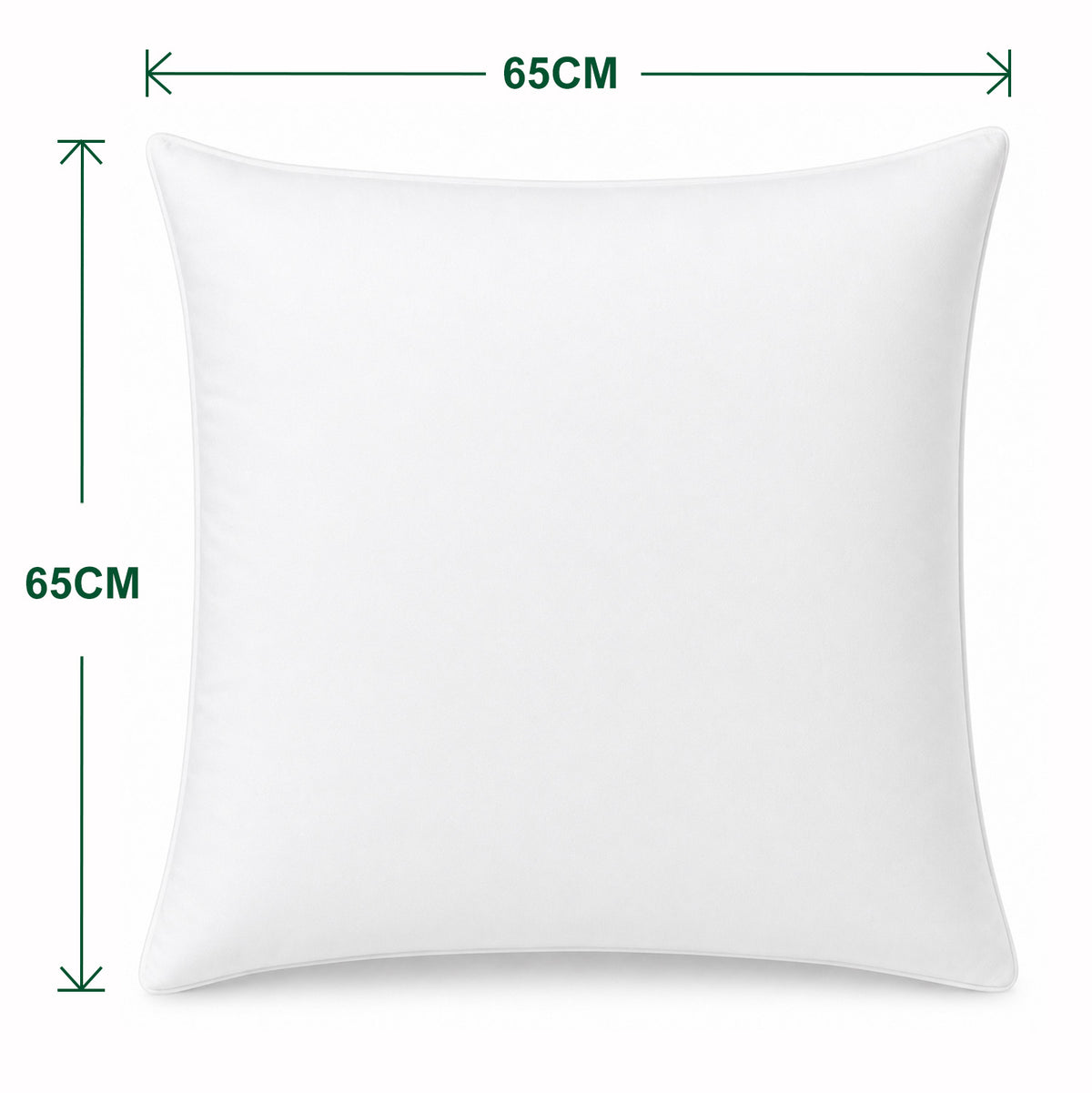 DOWNFOCUS Oreillers de lit en plumes 100 % avec housse en coton 100 %, blanc, design classique, garnissage en plumes 1200 g, inserts d'oreiller standard et doux, 65 x 65 cm, lot de 2