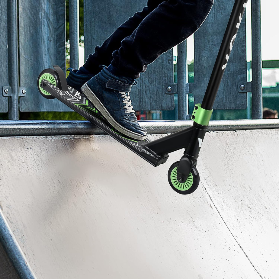 VOKUL S2 Pro trottinette pour enfants, convient de 6 à 12 ans, trottinette acrobatique colorée, pour débutants adolescents, BMX freestyle figures, doré