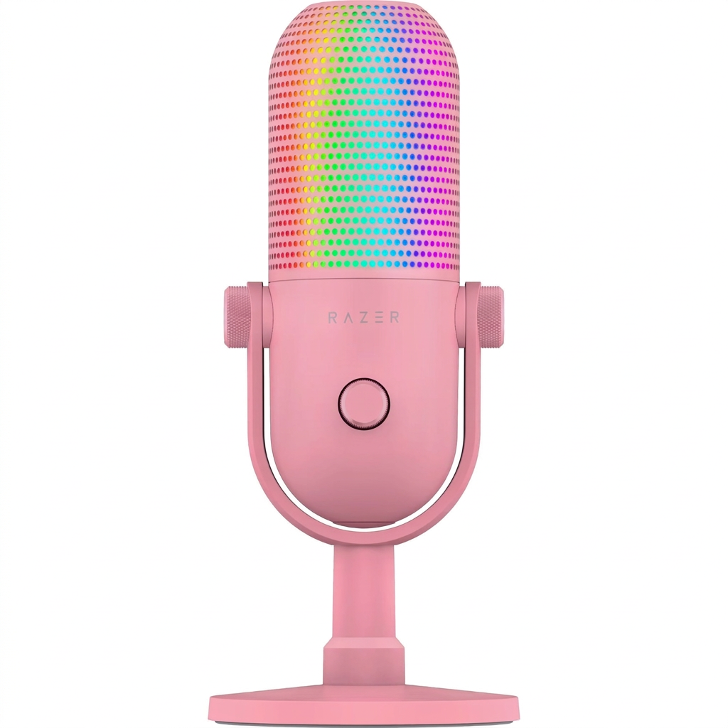 Razer Naga V3 Édition Quartz Rose USB Microphone de Bureau Capacitif