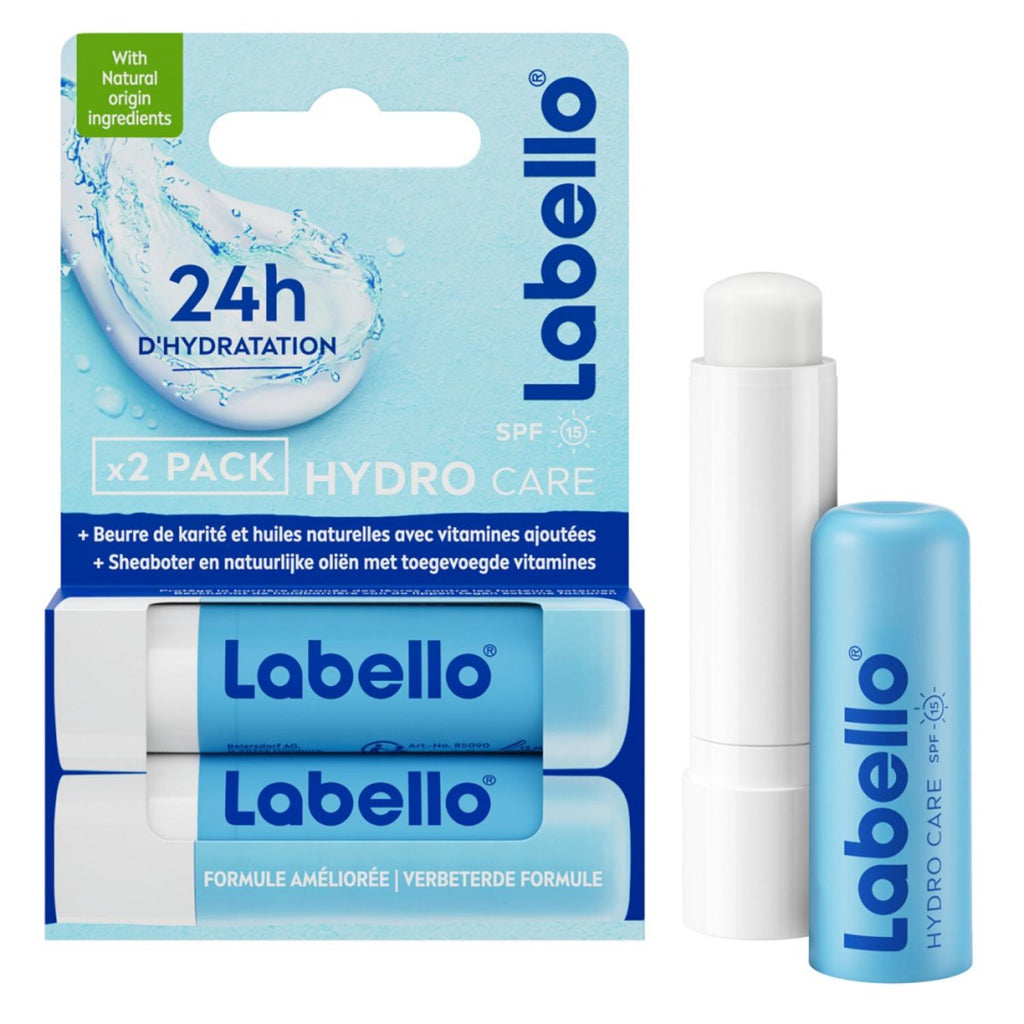 Labello Lèvres Stick Baume à Lèvres Hydro Care FPS15 Duo