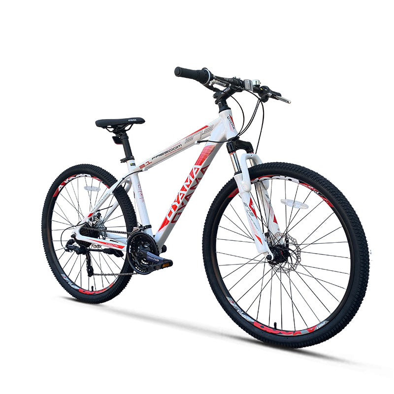 OYAMA Freedom 2.1 Vélo de montagne avec cadre 48 cm - Blanc/Rouge