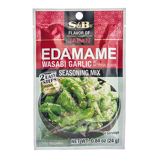 S&B Mélange d'assaisonnement Edamame Wasabi Ail 24 g