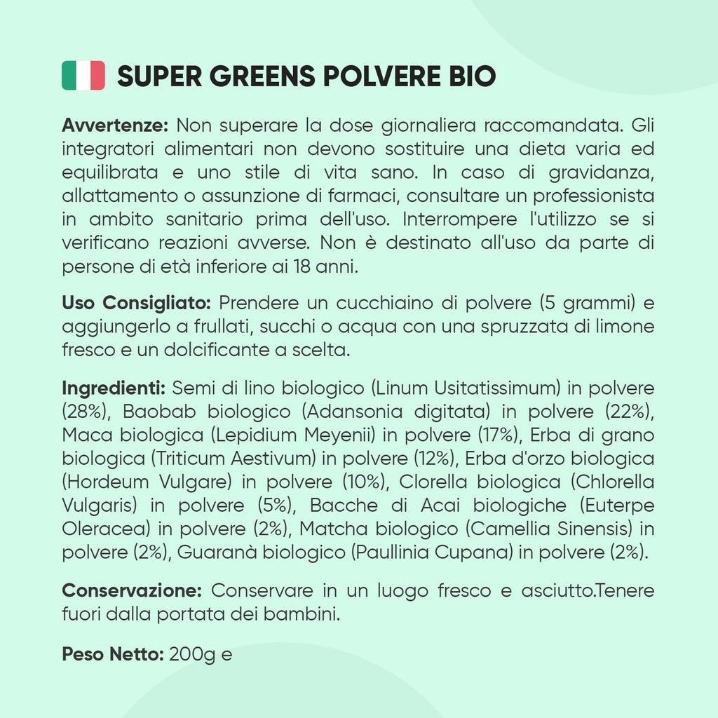 WeightWorld Super verts bio en poudre 200 g