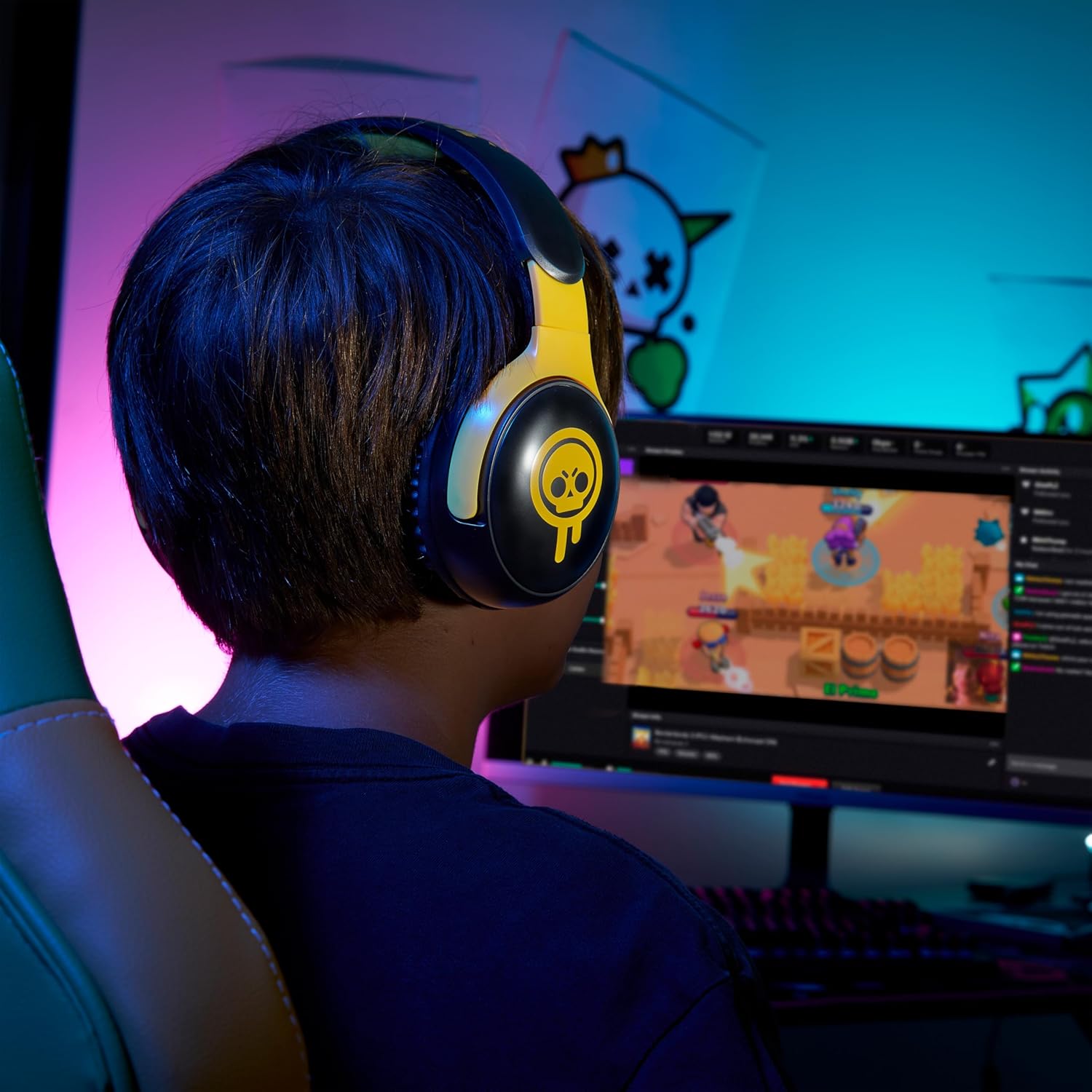 Subsonic Brawl Stars Drippy Skull Casque Gaming filaire - PS5/PS4/PC/Switch/Xbox