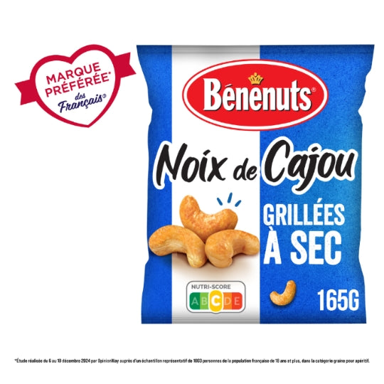 BENENUTS noix cajou grillé sec 165g
