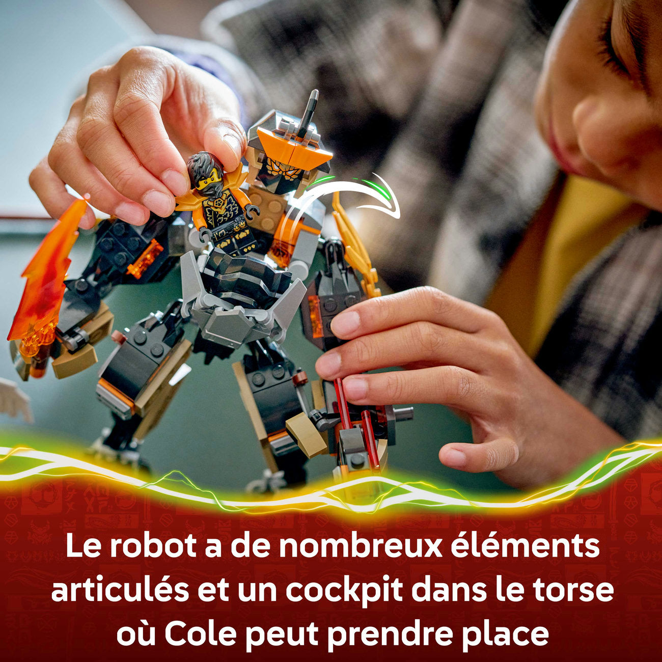 LEGO Ninjago 71854 La mission du robot Cole et du dragon Zane