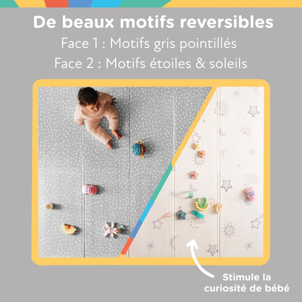 Nuby Tapis d'éveil réversible - Arc-en-ciel