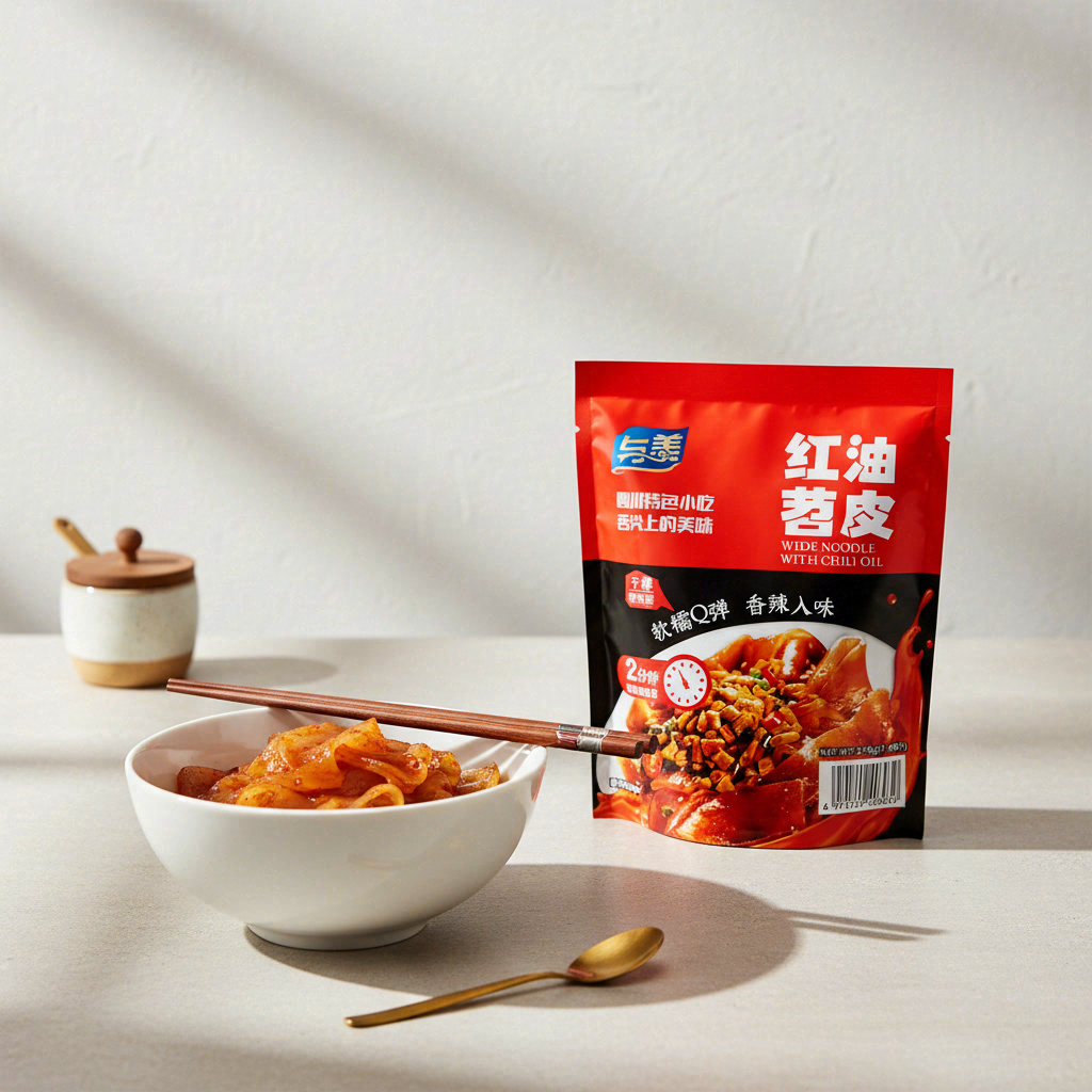 Yumei Nouilles larges à l'huile de piment 210 g