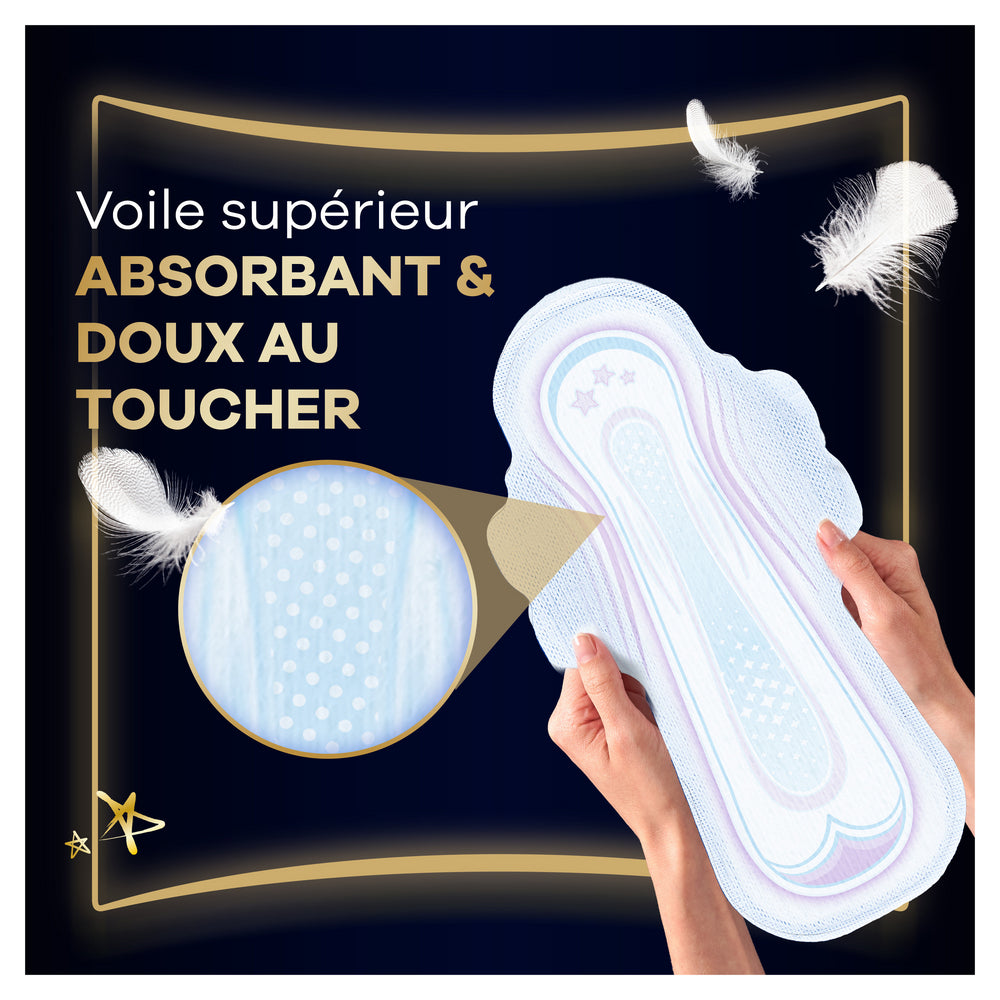 Always Ultra Serviettes Menstruelles Secure Night (taille 4) Avec Ailettes 18 Serviettes, Super Absorbantes Et Ultra-Fines, Pour Règles