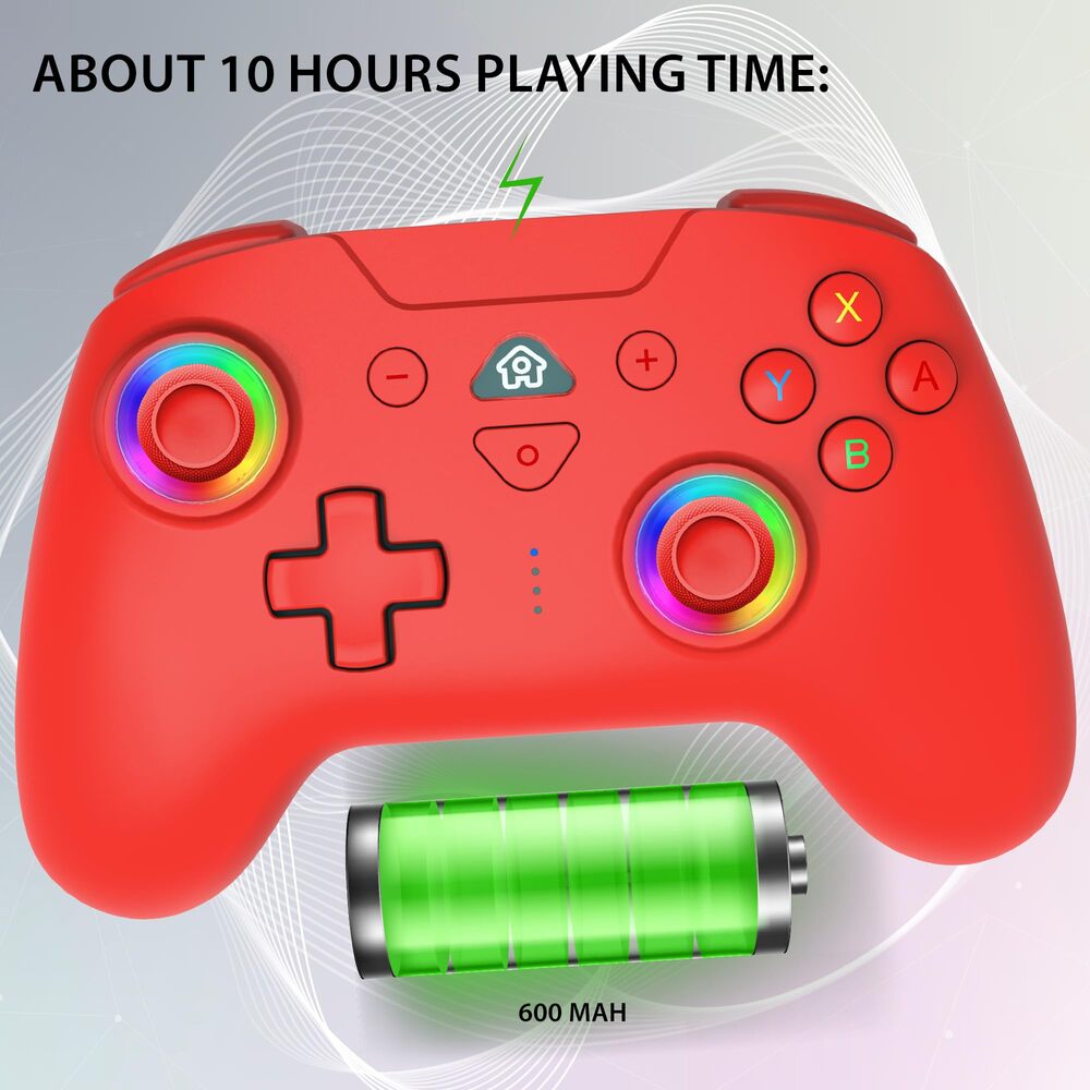 SUBSONIC Manette sans fil LED pour SW2 et SW, rouge