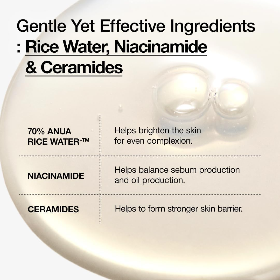 Anua Lotion Tonique Lactée Éclat Riz 70 250 ml