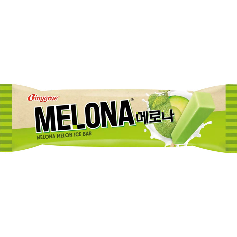 BINGGRAE Bâtonnets glacés Melona saveur melon - 8 x 70 ml
