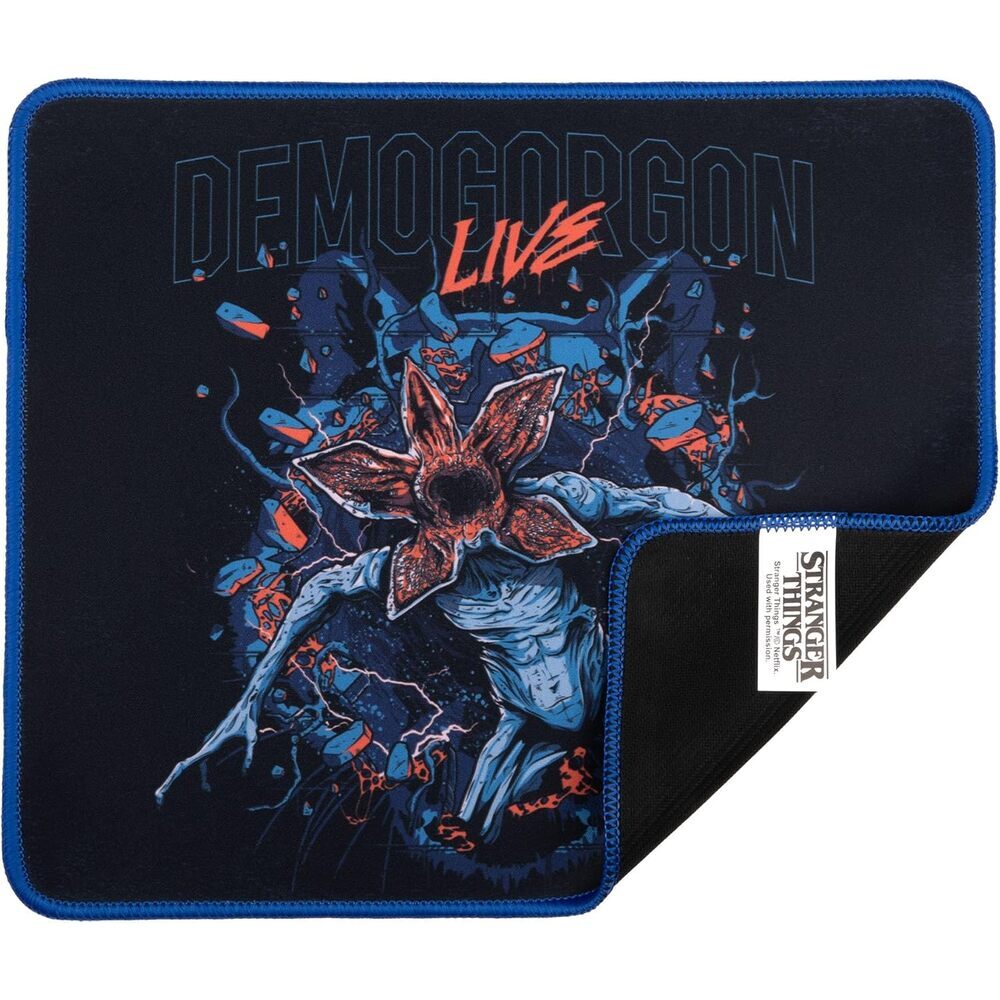 Konix Stranger Things Tapis de souris gaming 32 x 27 cm - Surface microfibre antidérapante - Caoutchouc - Motif Demogorgon Live