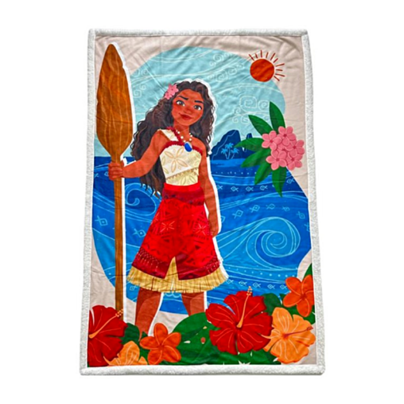 WT&T Couverture en sherpa 100 x 150 cm Vaiana