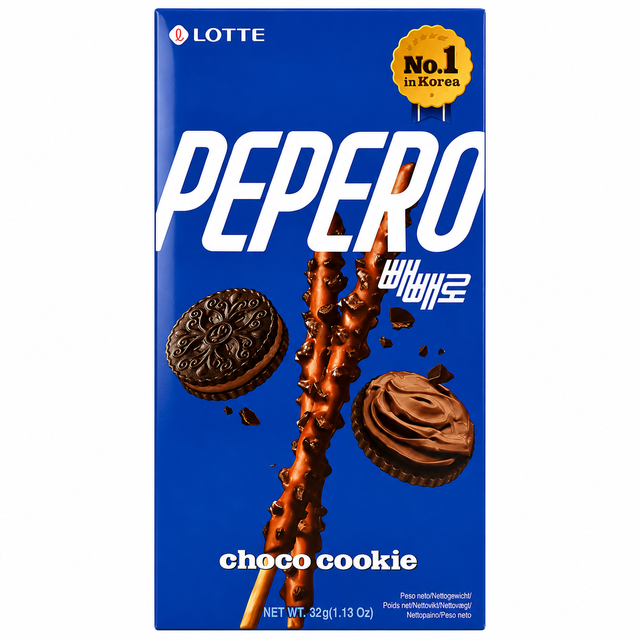 LOTTE Pepero bâtonnets biscuits au chocolat 32 g