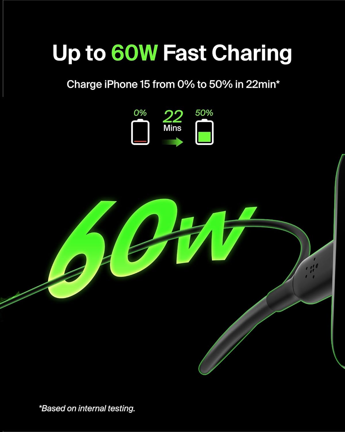 Belkin BoostCharge Pro Câble tressé USB-C 1 m - Noir
