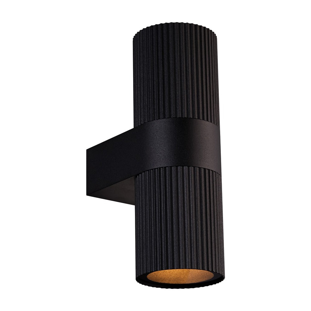 Applique murale KYKLOP ripple - GU10 - aluminium noir IP54 - Nordlux, Extérieur
