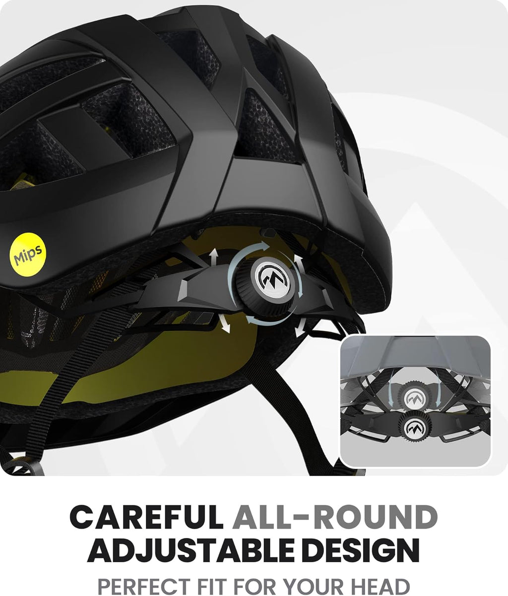 OutdoorMaster Casque de vélo de loisirs pour adultes MIPS Gem I, Noir chaussée, M