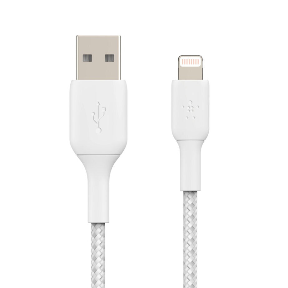 BELKIN Câble Lightning tressé USB-A 2 m - Blanc