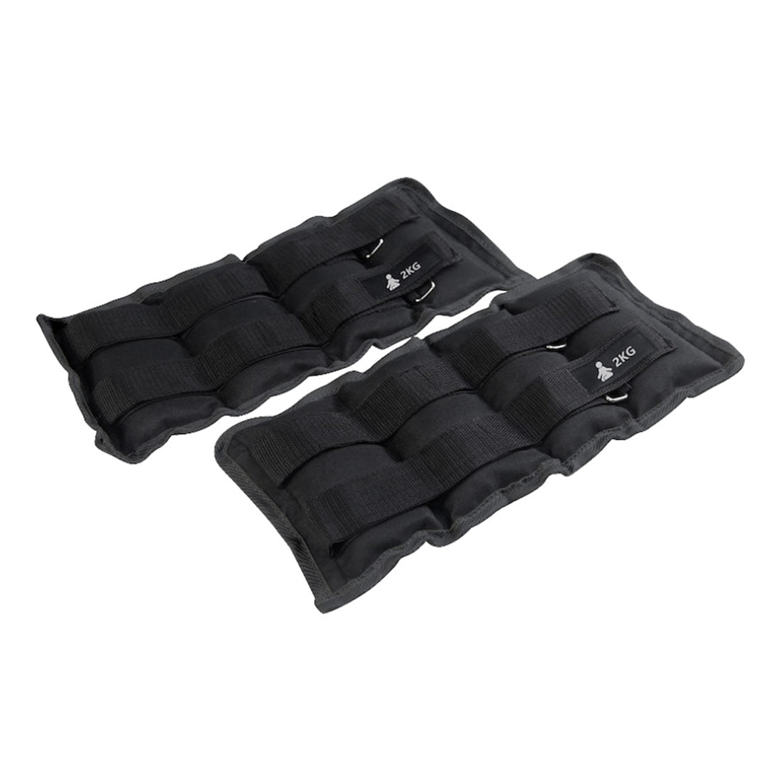 FITPADDY Poids de cheville/poignet 2 kg Noir (2 pièces)