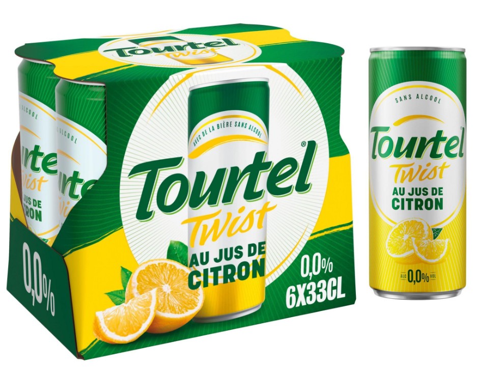 TOURTEL TWIST Sans Sucre Citron Bière Sans Alcool Aromatisée 0° 6x33cl Boite