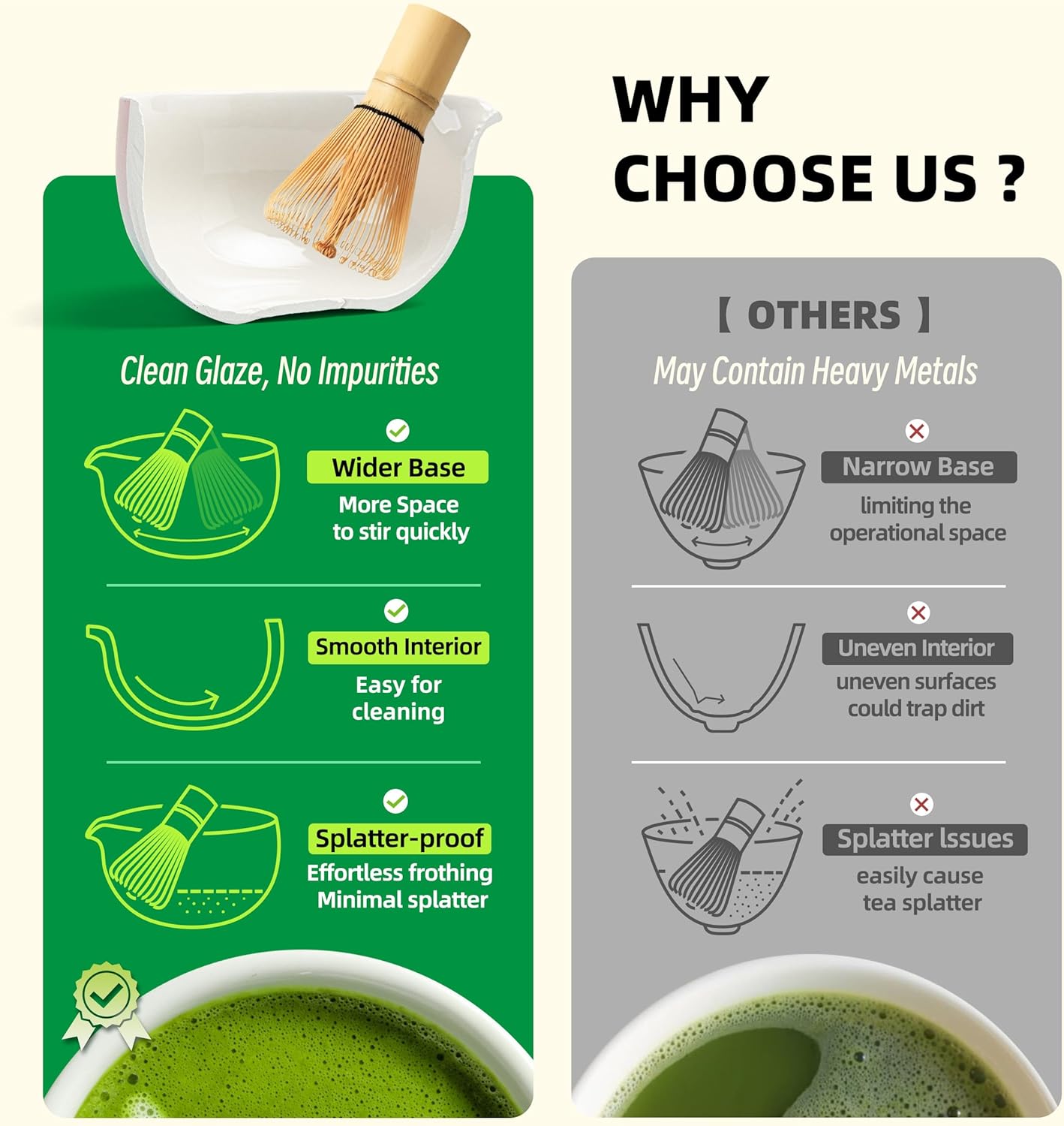 TEANAGOO Fouet à matcha, Kit matcha rose, Kit matcha dégradé rose, Ensemble fouet à matcha pour préparer le petit-déjeuner et des boissons lactées