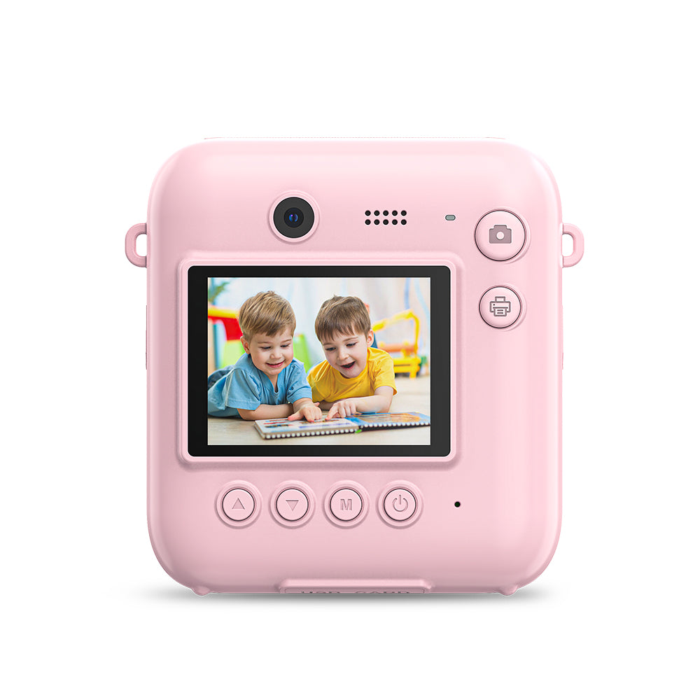 Songdian Appareil photo à impression instantanée pour filles et garçons, Cadeau jouet rose pour Noël et anniversaire