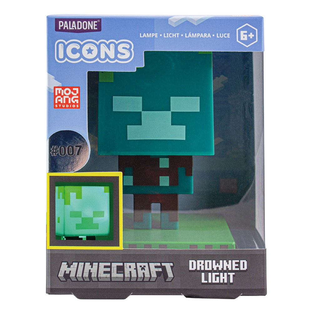 MINECRAFT Lampe Icône Zombi Noyé - sous Licence Officielle - à Piles