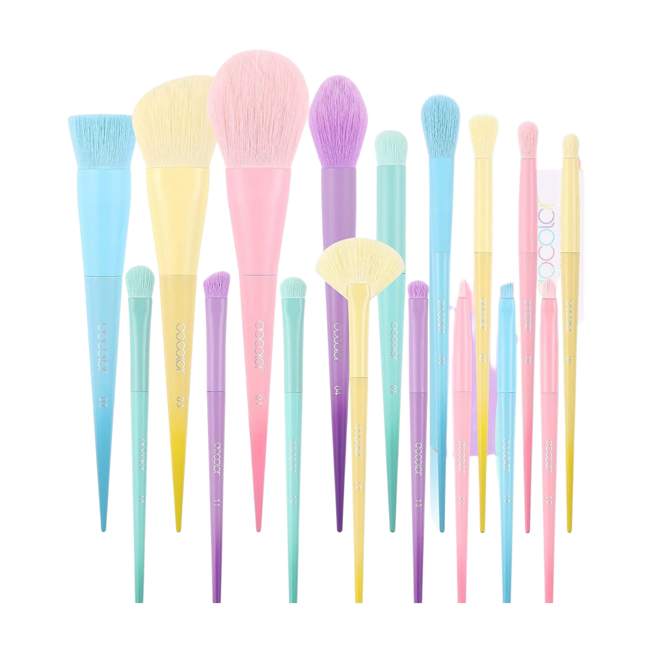 docolor Coffret de 17 pinceaux de maquillage - Color Block 2.0