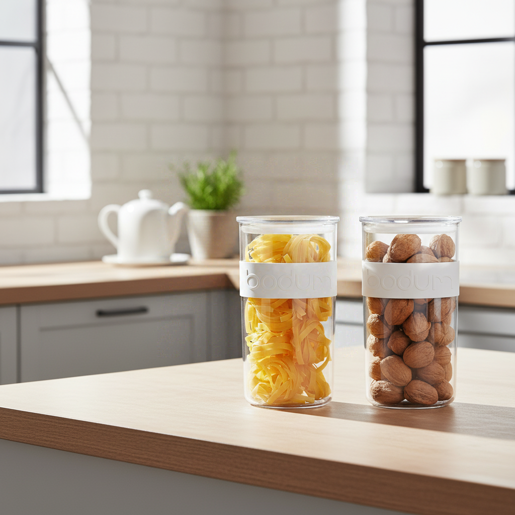Bodum Presso Lot de 2 boîtes de conservation avec couvercle blanc - 2 L
