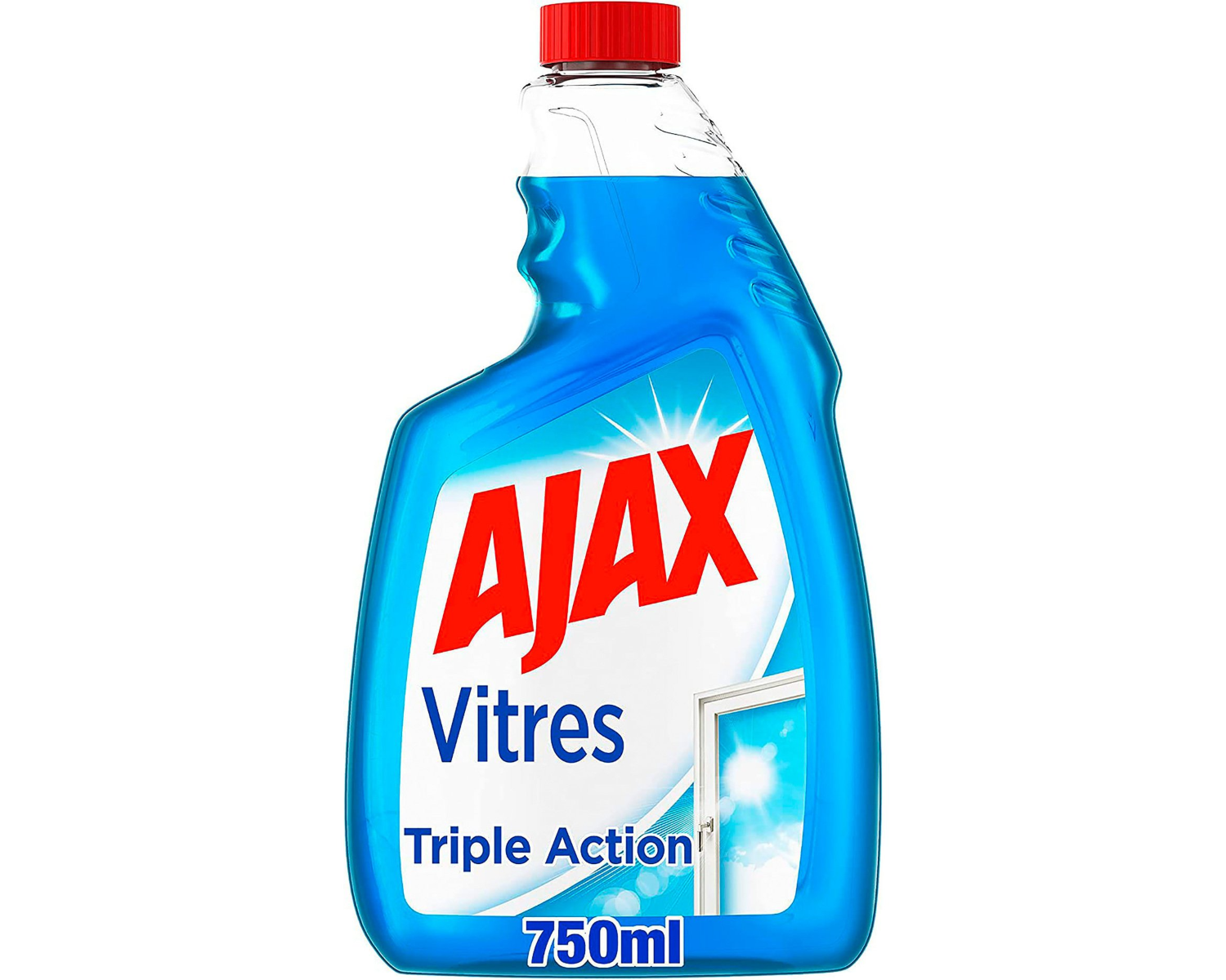 AJAX Triple Action Spray nettoyant vitres sans traces 99% d'ingrédients d'origine naturelle Citron 750 ml