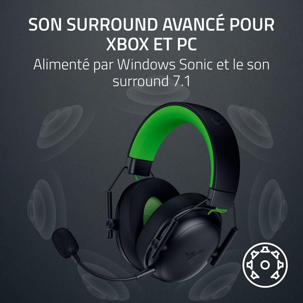Razer BlackShark V3 X Hyperspeed Casque Gaming sans fil - Xbox - Noir