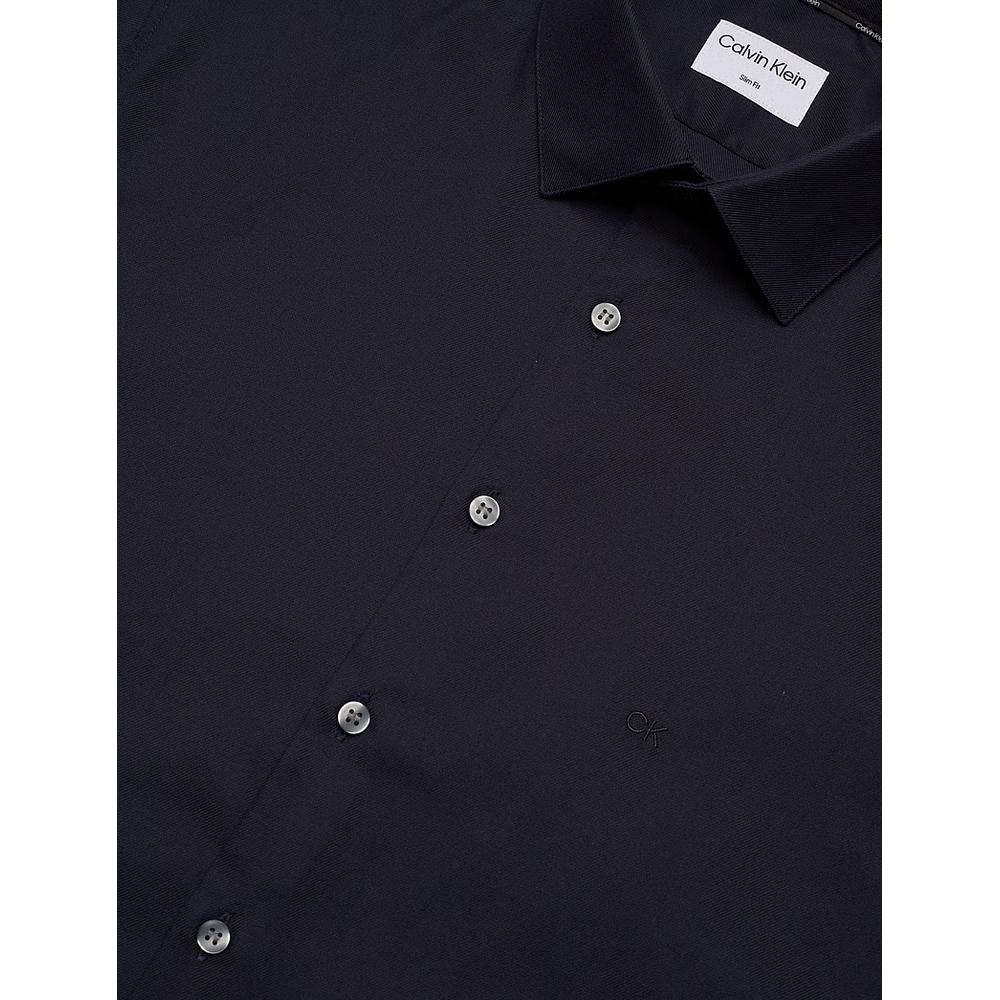 Calvin Klein Chemise Entretien Facile Coupe Étroite Bleu Marine