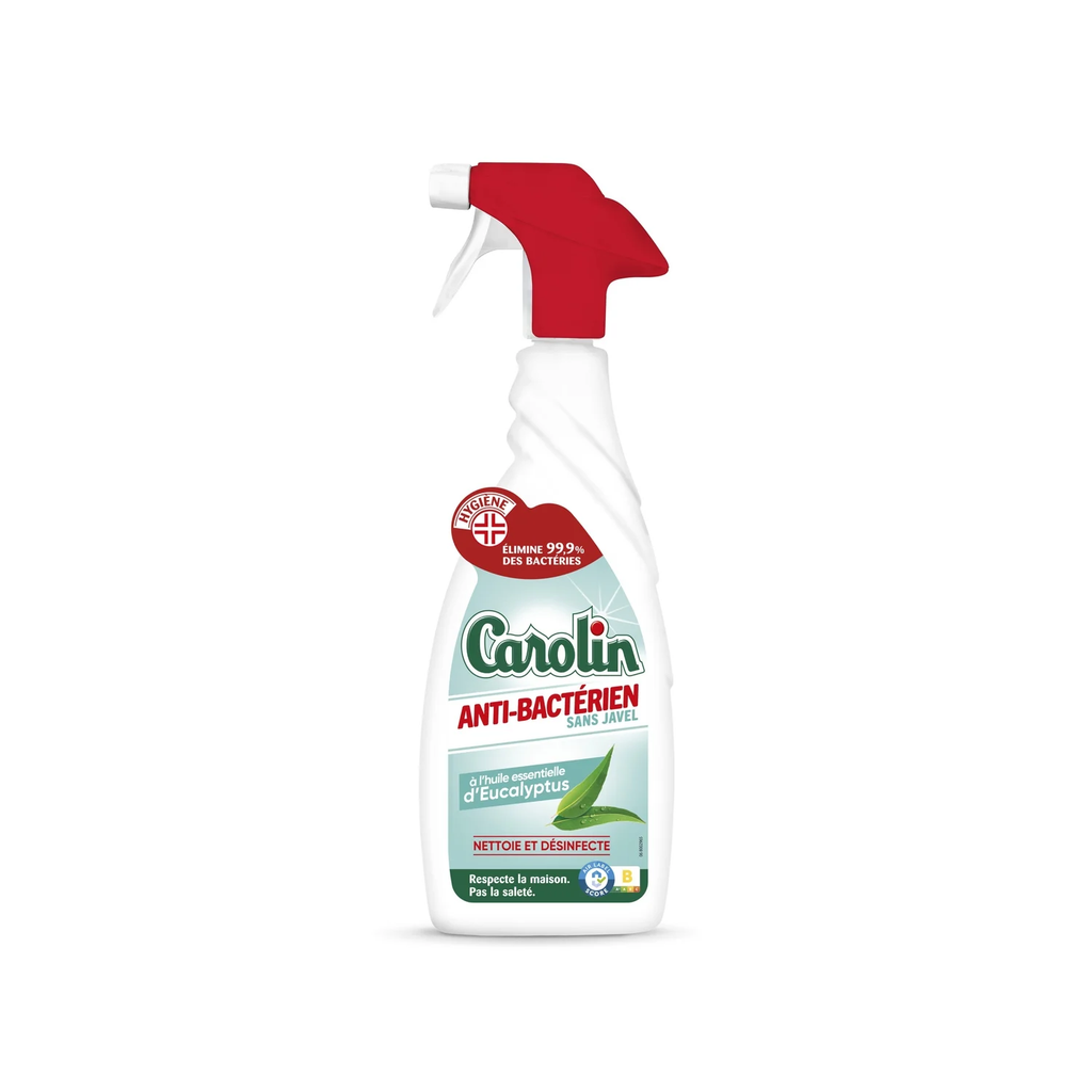 Carolin Nettoyant Multi-Surfaces Cuisine, Antibactérien, Eucalyptus, 650 ml