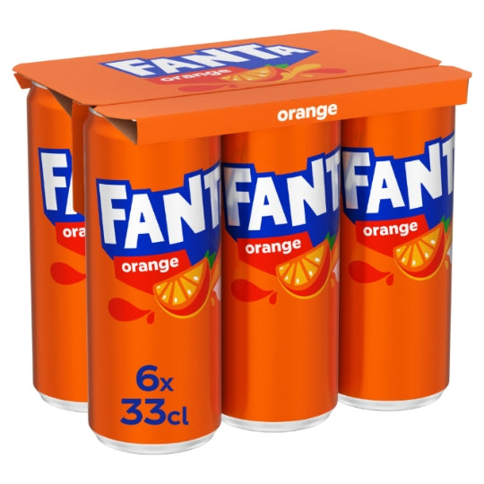 FANTA Soda saveur orange pack de 6 x 33cl