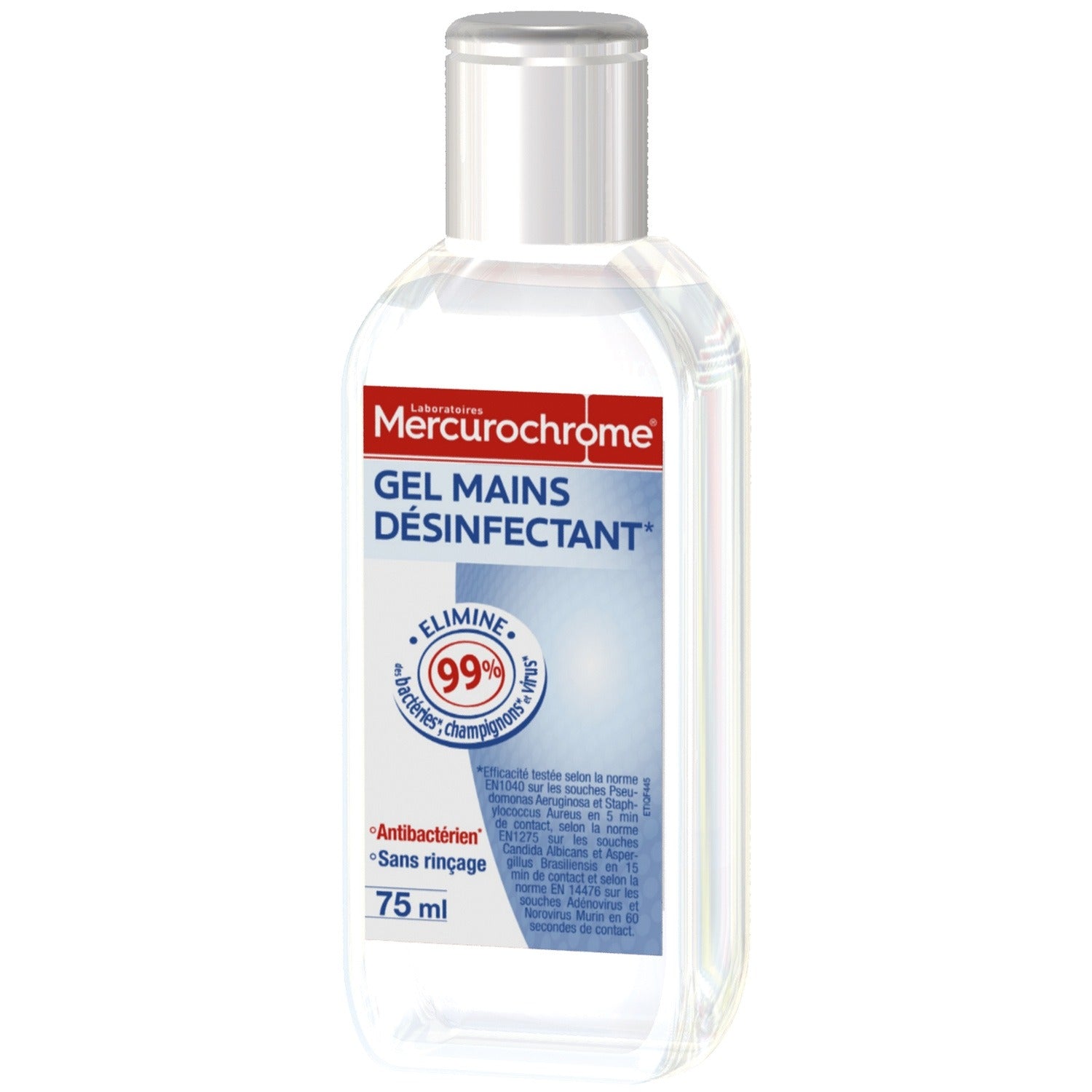 MERCUROCHROME Gel hydroalcoolique Désinfectant Mains Antibactérien 75ML