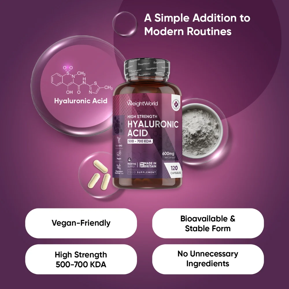 WeightWorld Acide hyaluronique 600 mg 120 gélules