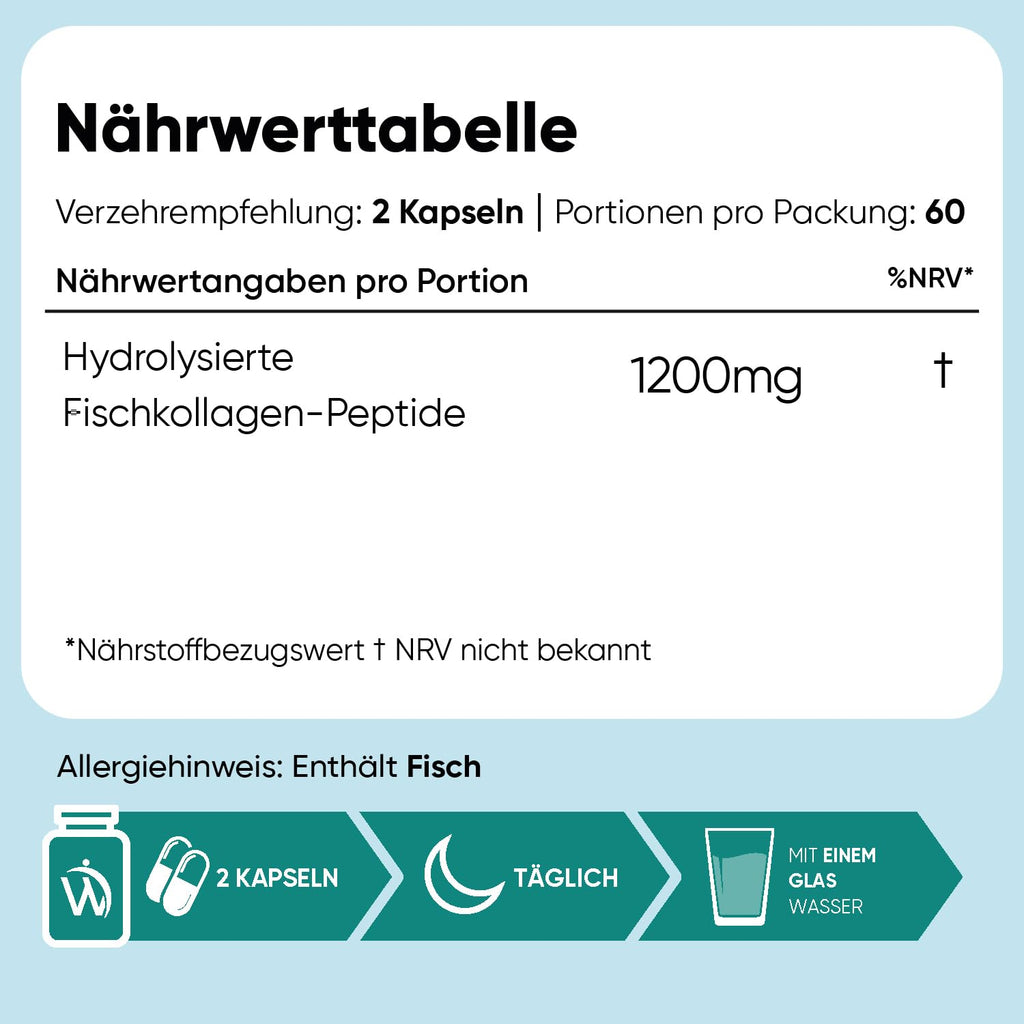 WeightWorld Collagène marin pur 1200 mg - 120 gélules