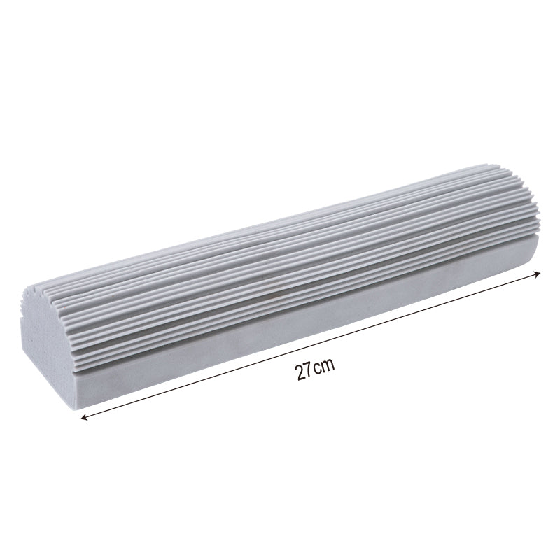 White Label Recharge de tête de balai en éponge PVA doux, 27 cm, gris, remplacement haute absorption