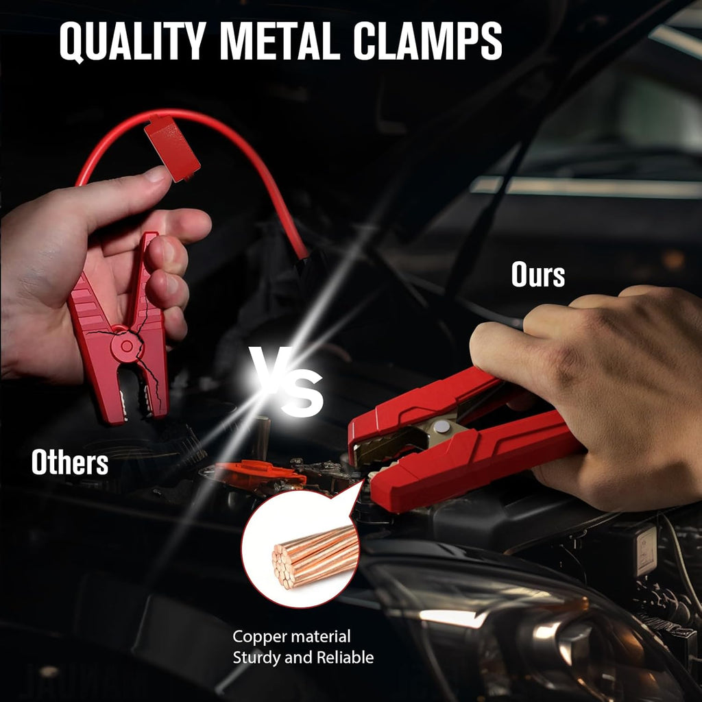 Démarreur de voiture GOOLOO GP2000 et batterie externe, 2000A, boosteur 12V extrêmement sûr, portable, pour moteurs à essence de 8,0L et à diesel de 6,0L