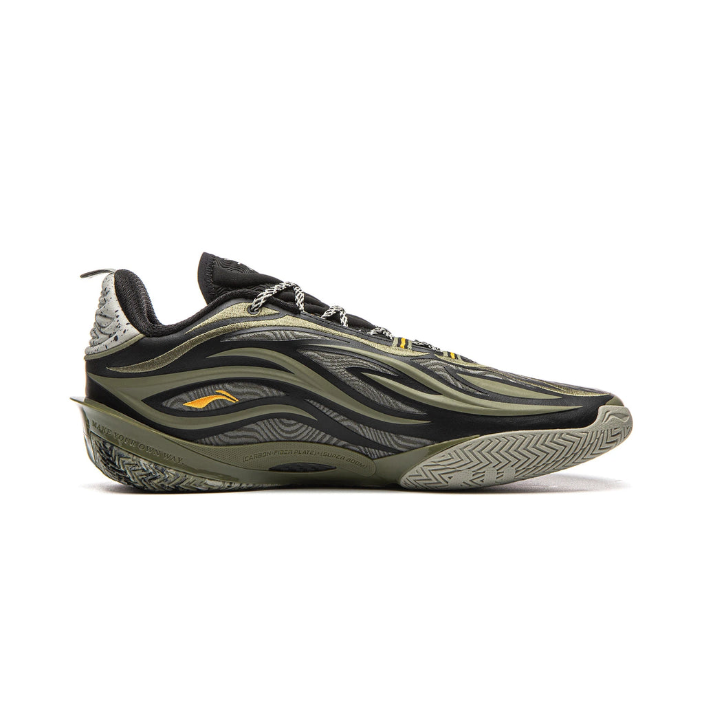 EU44 1/3 LI-NING Wade 808 5 Ultra V2 Chaussures de basket professionnel pour homme intérieur et extérieur - Vert gris armée foncé