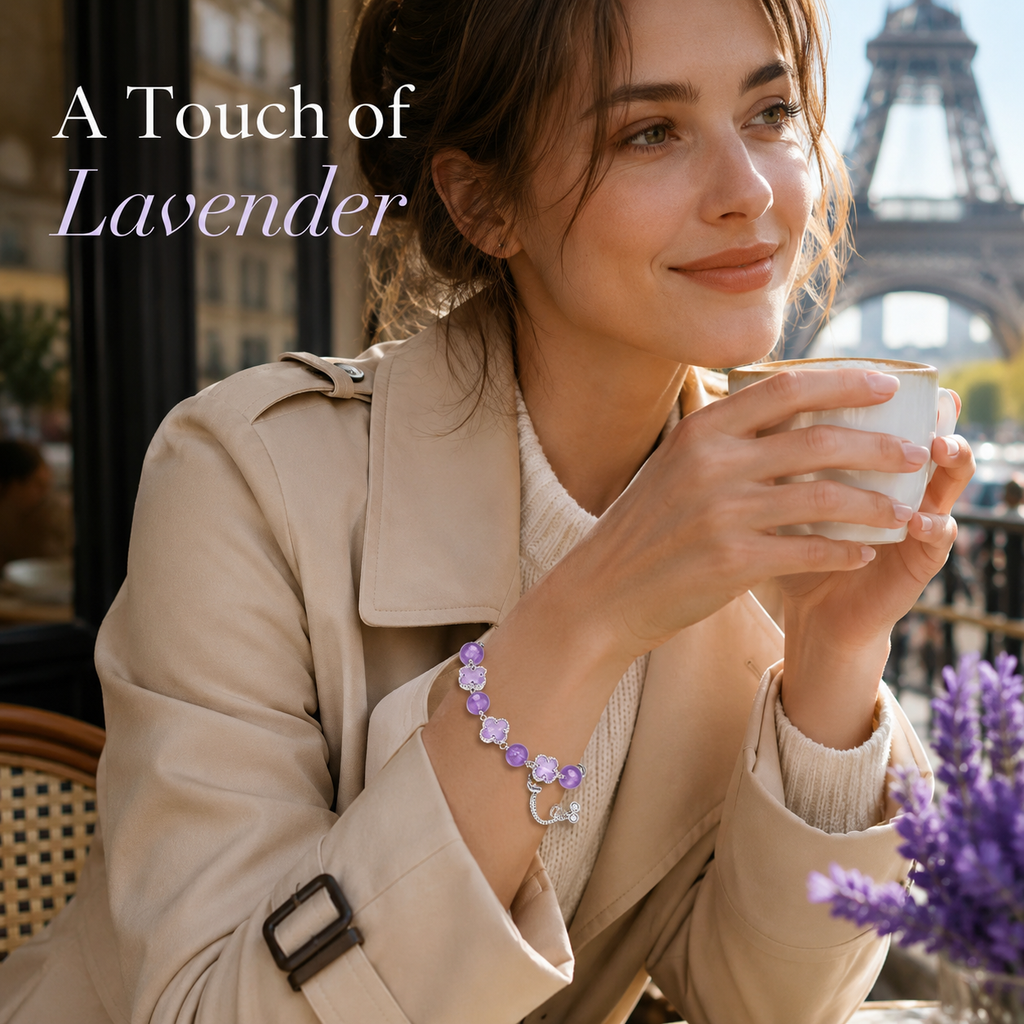 VoxorAI L8 Bracelet, Bracelet en améthyste naturelle, Création originale faite main à faire soi-même, Bracelet en cristal tendance et haut de gamme