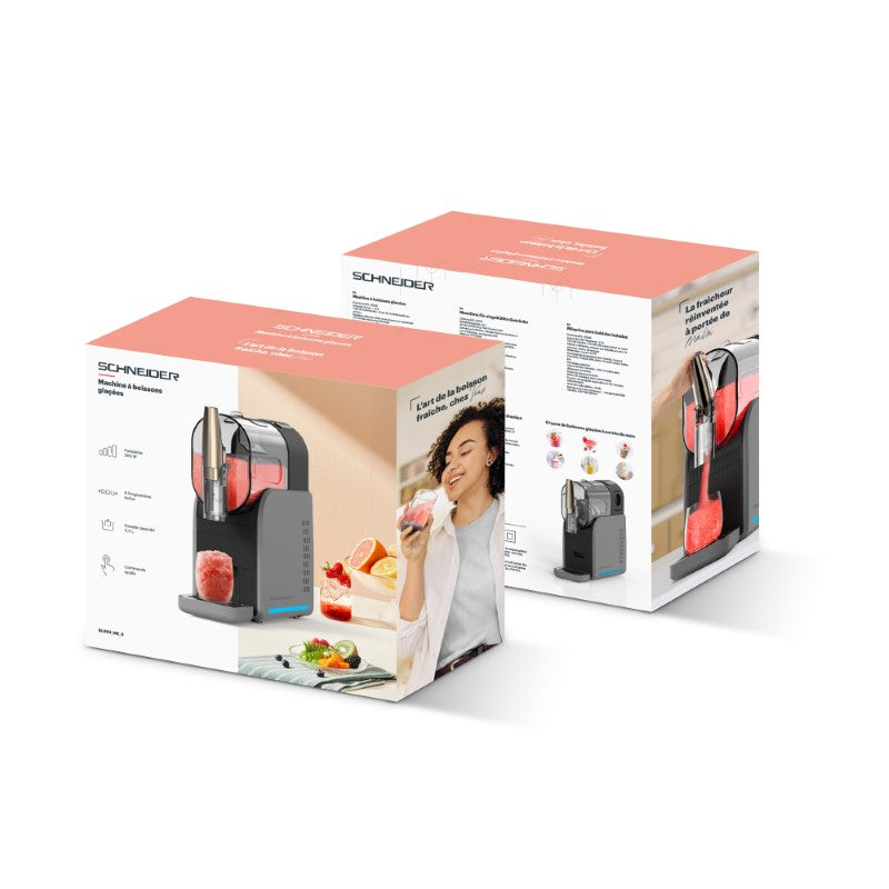 Schneider – SLUSH ME Machine à glace et à granité – Écran tactile – Autonettoyante