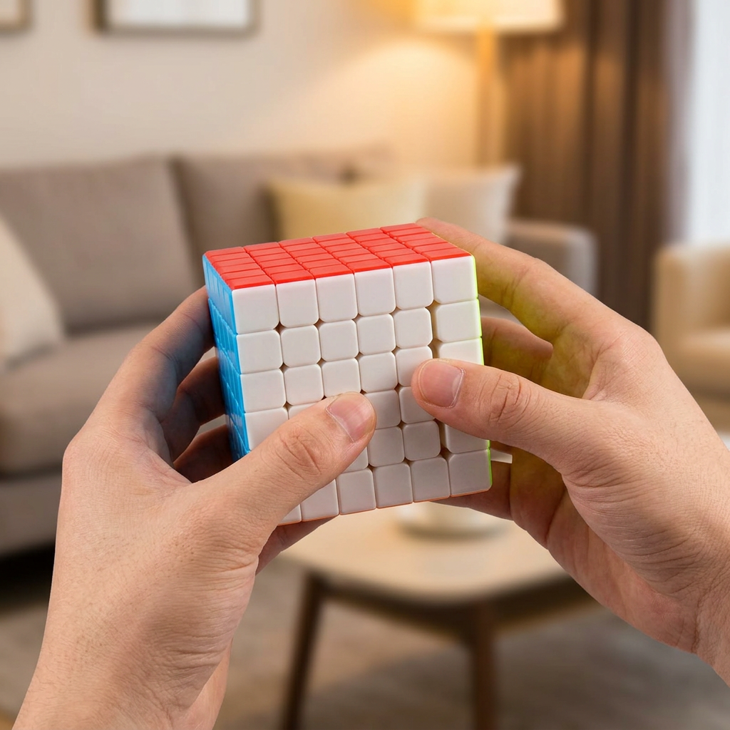 V-Cube 6x6 Speed Cube, sans Autocollants Couleur Unie, Défi Absolu Puzzle en ABS