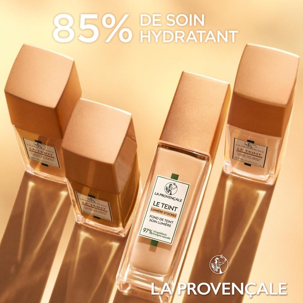 La Provençale Bio Fond de Teint Teinté Soin Clair Naturel 45 Ambre Doré, 30 ml