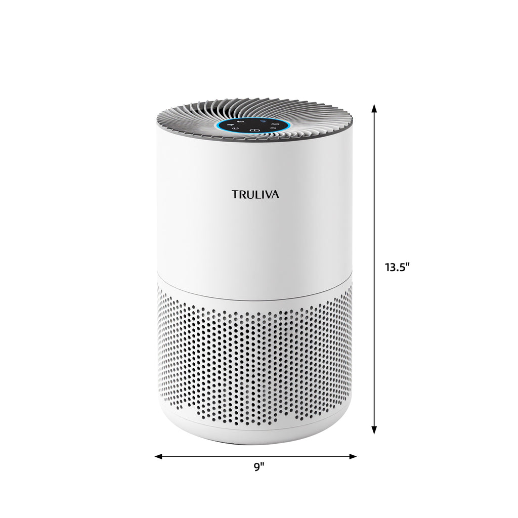 TRULIVA KJ260 Purificateur d'air CADR 260 m³/h filtre HEPA 3 étapes minuterie 24 h mode sommeil capteur de qualité de l'air pour PM2,5 fumée pollen acariens et polluants