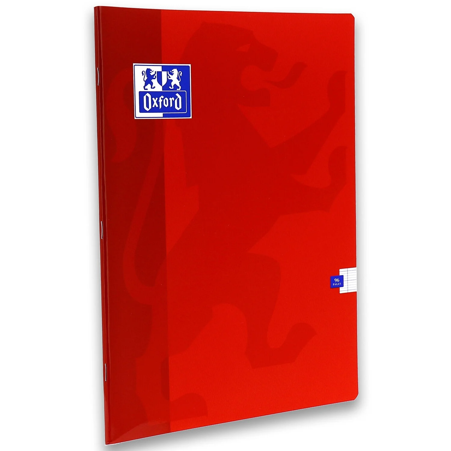 OXFORD Cahier Color Life 24x32cm Grands Carreaux Seyès 96 Pages Agrafées Couverture Carte Rouge
