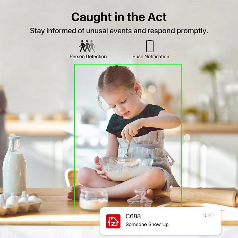 ZOSI Caméra WiFi intérieure C688 1080P, mini caméra de sécurité à dôme, caméra de sécurité pour la maison, surveillance pour personne âgée, bébé, chien et animal de compagnie