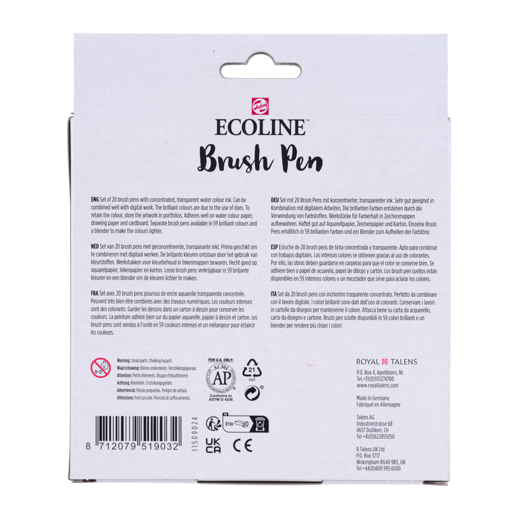 Ecoline Brush Pen set Paysage | 20 couleurs