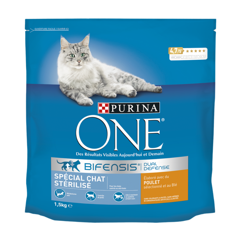 Purina One Bifensis Aliment pour chat adulte à la truite 1,5 kg